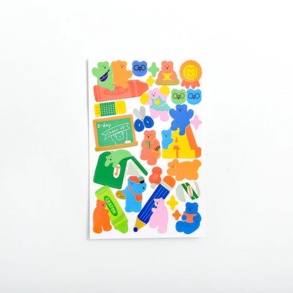 Mohamm 1Pc Animal Friends Series Stickers Decoration Scrapbooking Paper Creative Stationary School Supplies