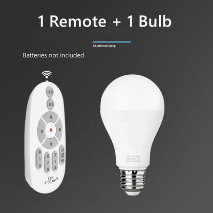 Smart LED Bulb E27 6W 9W 12W RF 2.4G Wireless Remote Control Night Light Timing Turn off Warm Cold Light Dimmable Led Lamp Bulb