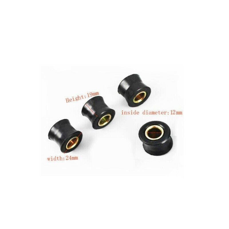 4PCS 12mm Motorcycle Parts Rear Shock Absorber Rubber Bush Spare Part