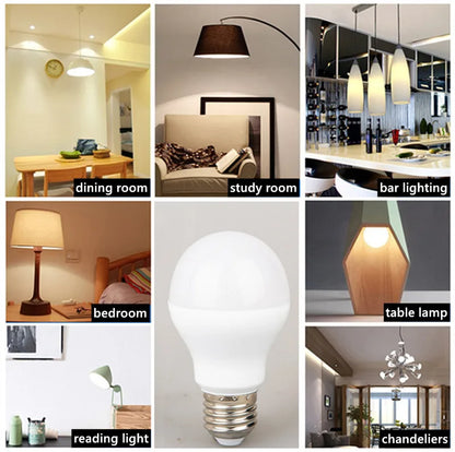 Smart LED Bulb E27 6W 9W 12W RF 2.4G Wireless Remote Control Night Light Timing Turn off Warm Cold Light Dimmable Led Lamp Bulb