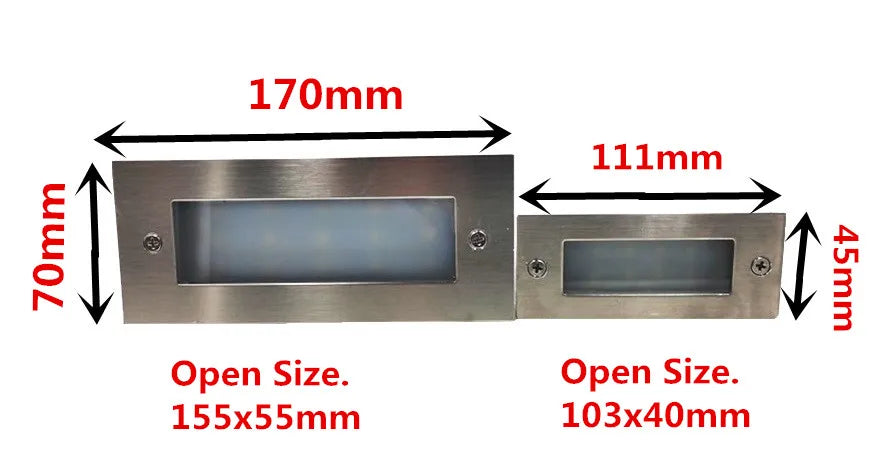 LED Deck Step Light 15Leds Underground Lamp Recessed Stair Paitio ground Spot Light Floor Garden Landscape Wall Outdoor Lighting