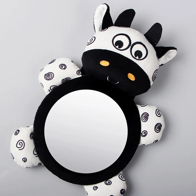 Black White View Back Seat Mirror Baby Car Mirror Safety Seat Headrest Rearview Mirror Baby Facing Rear Ward Car Kids Monitor