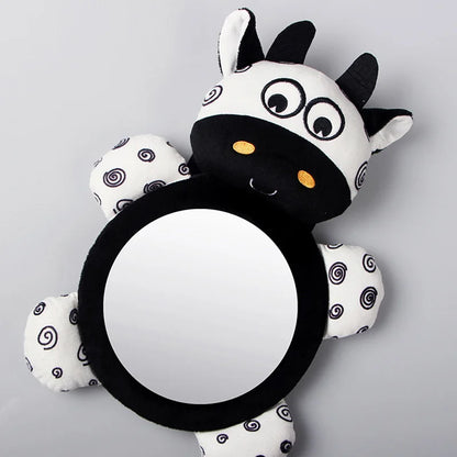 Black White View Back Seat Mirror Baby Car Mirror Safety Seat Headrest Rearview Mirror Baby Facing Rear Ward Car Kids Monitor