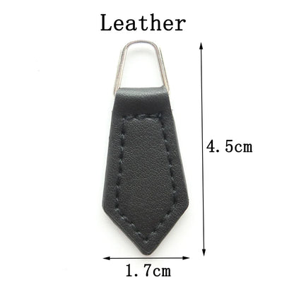 1 Pcs Artificial Leather Zipper Sliders Backpack Apparel Accessories for Pull Strap Pendant Cord Zipper Head DIY Apparel Sewing
