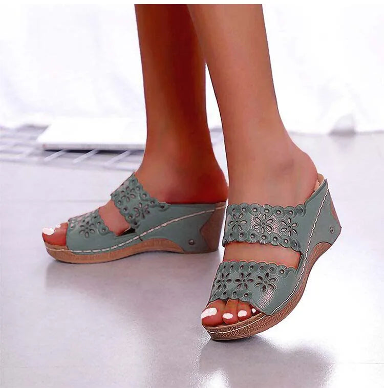 Women's sandal Wedge women shoes Summer Beach Sandal Women Fashion Gladiator Flat shoes gladiator sandal women Sandalias mujer