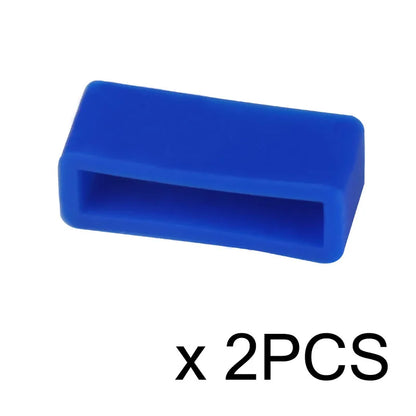 2PCS Watch Accessories Silicone Bezel Ring Watch Loop For Rubber Strap Loop Rubber Band Buckle With Ring Withings Loop