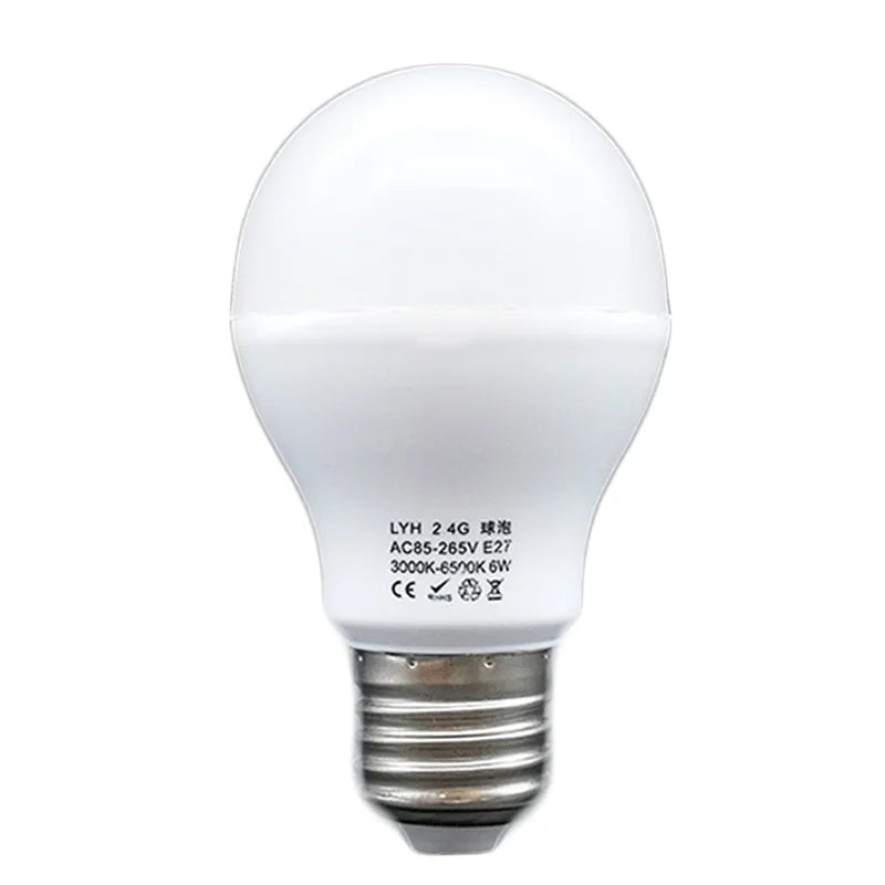 Smart LED Bulb E27 6W 9W 12W RF 2.4G Wireless Remote Control Night Light Timing Turn off Warm Cold Light Dimmable Led Lamp Bulb