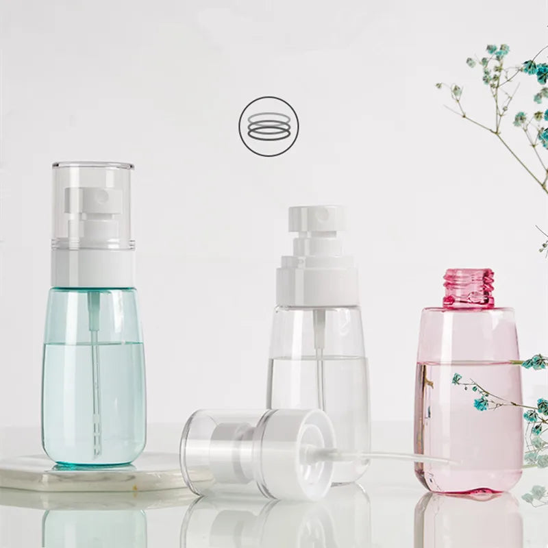30ml 60ml 100ml UPG Fine Mist Spray Bottle Plastic Bottl Lotion Pump Travel Perfume Water Bottles Refill