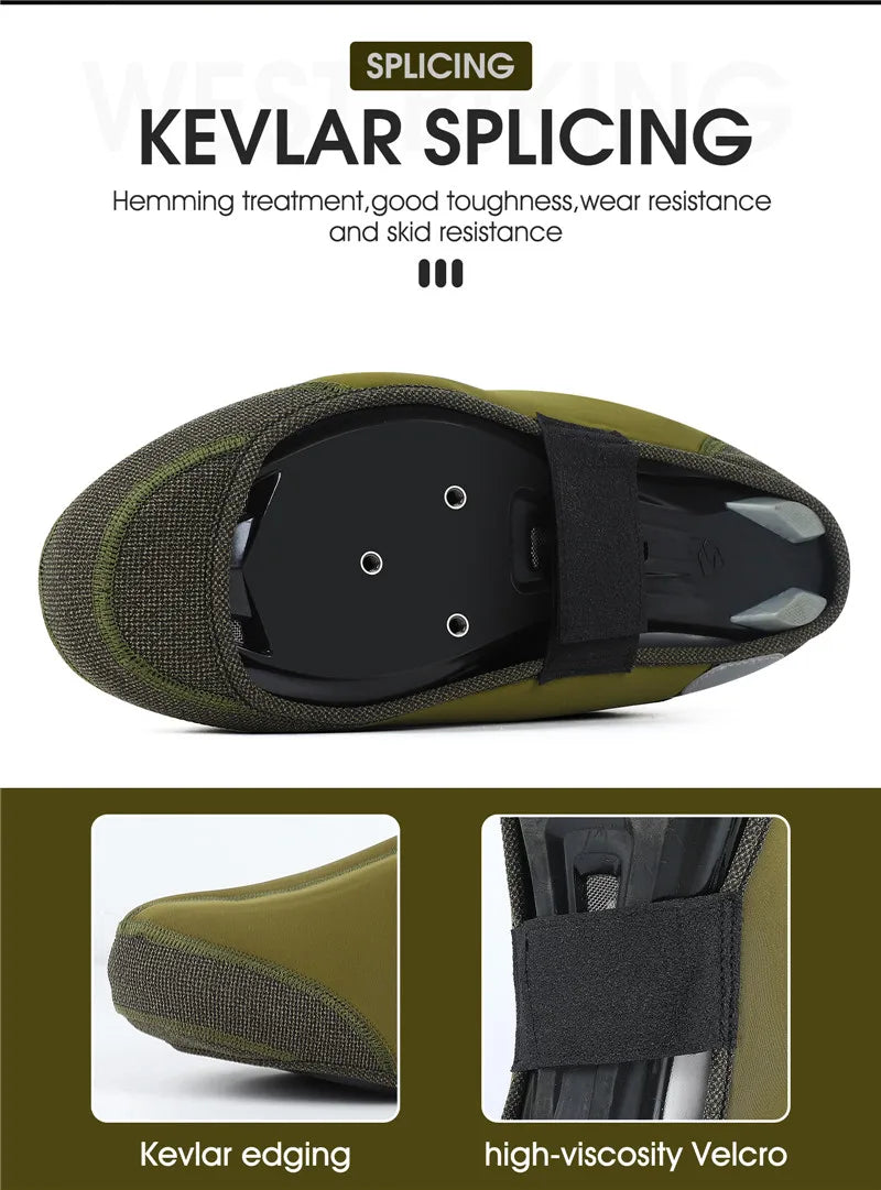 WEST BIKING Bicycle Half Shoe Cover Windproof Non-slip Cycling Boot Cover MTB Road Bike Waterproof Overshoes Bicycle Equipment