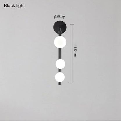 Modern ball wall lamp Decorative luxury wall light for Corridor TV Background Golden Black Mirror Vanity G9 bedside reading lamp