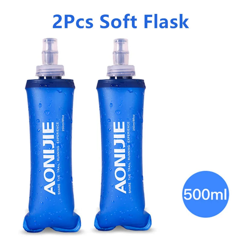 AONIJIE Soft Flask Water Bottle Folding Collapsible Water Bags TPU Free For Running Hydration Pack Waist Bags SD09/10 250/500ml