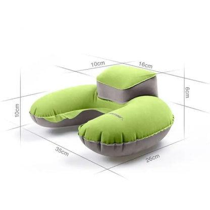 Hot Inflatable Travel Neck Pillow Soft Air U Shaped Car Head Rest Support for Travel Office Nap Head Rest Cushion Neck Pillow