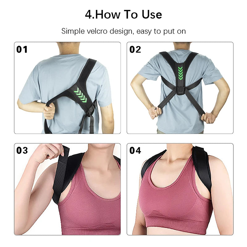 Adjustable Posture Corrector Back Brace Support Belt Clavicle Spine Back Shoulder Lumbar Posture Correction Support Reshape