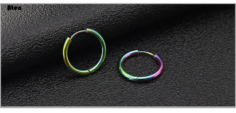 Hoop Earrings Women Gold /Rose Gold/Black Color Round Circle Earring Ear Ring Clip Earrings aretes Mujer