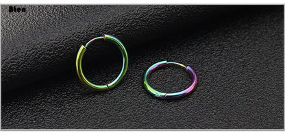 Hoop Earrings Women Gold /Rose Gold/Black Color Round Circle Earring Ear Ring Clip Earrings aretes Mujer