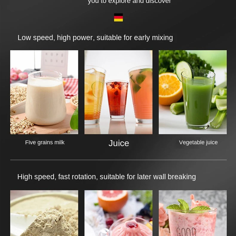 THANKSHARE 3000W Heavy Duty Commercial Grade Blender 6 Blades Mixer Juicer Fruit Food Processor Ice Smoothies BPA Free 2L Jar