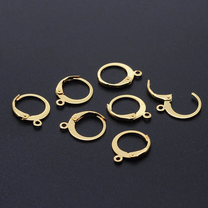 10pcs/Lot 316 Stainless Steel     Ear ring French D Buckle Ear Hook Wholesale Never Tarnish