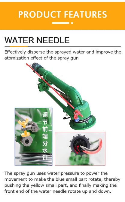 Agricultural Turbine Vortex Rod Agricultural Sprayer Metal Rocker Sprinkler Industrial Agriculture Garden Irrigation Watering