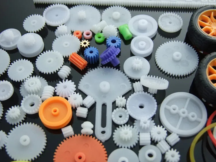 78Pcs/Set Model Gear Kit Motor Axles Tires Bushings Bevels Racks Wheels Accessories For DIY Toy Car Parts