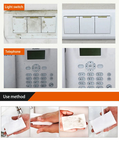 100/50Pcs/Lot Melamine Sponge 10X6X2cm Magic Sponge Eraser for Kitchen Office Bathroom Melamine Cleaner Cleaning Sponge