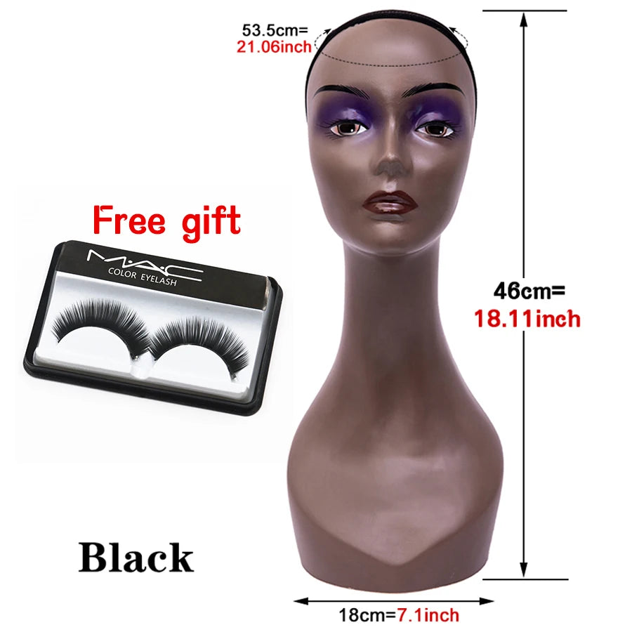 Mannequin Head Without Shoulders Female Head Model Manikin Mannequin Wig Scarf Glasses Hat Cap Display Wig Stand Head Doll Head