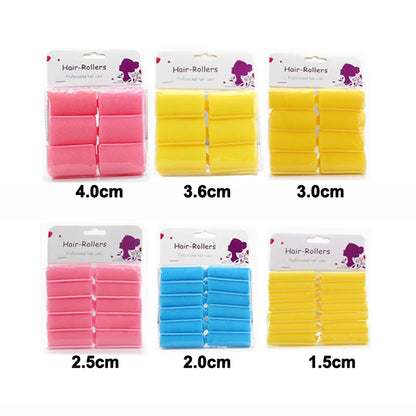 2 Packs 20mm Sponge Hair Rollers Foam Curlers with Buckle Soft Pillar Locking Closure Curling Cute Roller Wave Formers Hair 1544