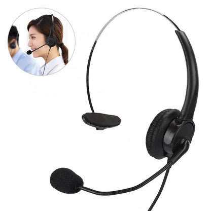 The New Headset Phone Mono Headset Landline Phone Headset With Microphone Homeearplugs Wired Headset Handle Game