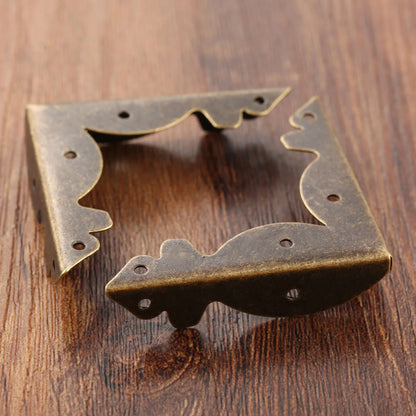 4pcs 46*46mm Antique Bronze Corner Protector Guard Metal Crafts Decorative Bracket For Furniture Hardware