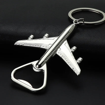 Bottle Opener Keychain Antique Air Plane Beer Jar Openers Retro Airplane Metal Corkscrew Wedding Favors Party Gifts