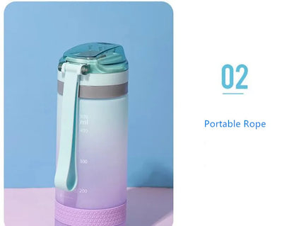 400ml/600ml New Fashion Water Bottle With Straw BPA Free Portable Outdoor Sport Cute Drinking Plastic Bottles Eco-Friendly