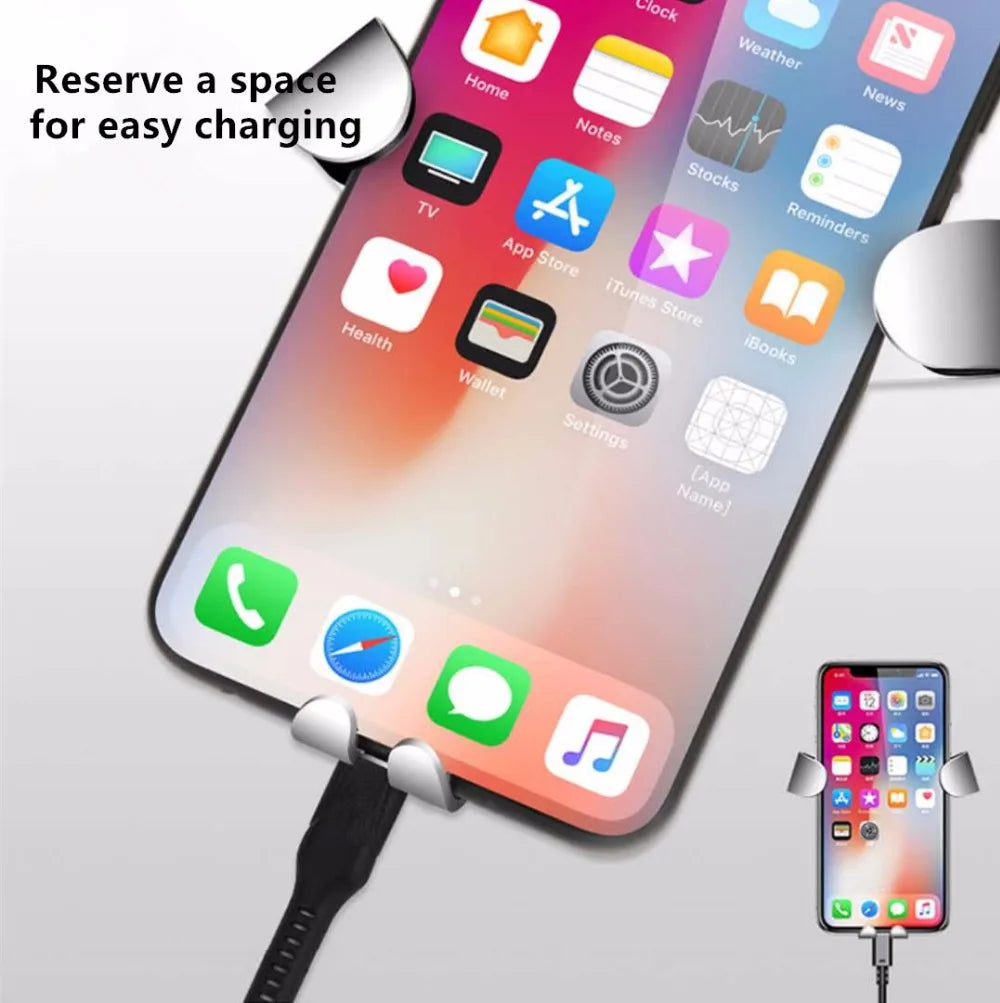 Gravity Car Holder For Phone Air Vent Clip Mount Mobile Cell Stand Smartphone GPS Support For iPhone Xiaomi In Car No Magnetic