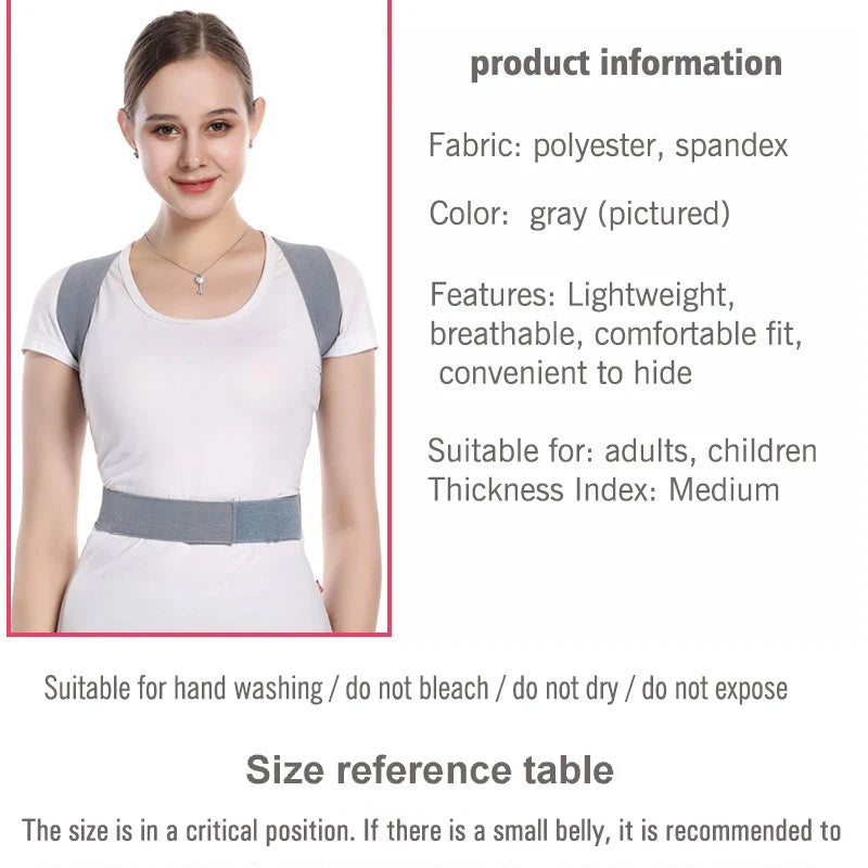 Back Posture Corrector Adjustable Neck Brace Training Equipment Home Office Man Woman Postura Shoulder Support Correction Belt