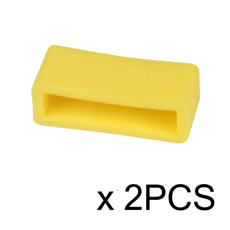 2PCS Watch Accessories Silicone Bezel Ring Watch Loop For Rubber Strap Loop Rubber Band Buckle With Ring Withings Loop