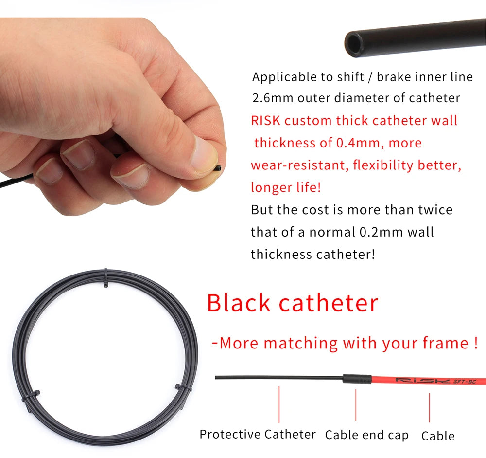 Slick Lube Liner 3m Kit High Slick Internal Wall Finish Lower Friction for Brake Line Road Bike Shift Line Brake Line