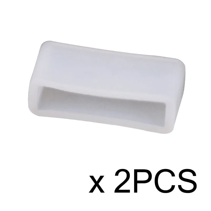 2PCS Watch Accessories Silicone Bezel Ring Watch Loop For Rubber Strap Loop Rubber Band Buckle With Ring Withings Loop