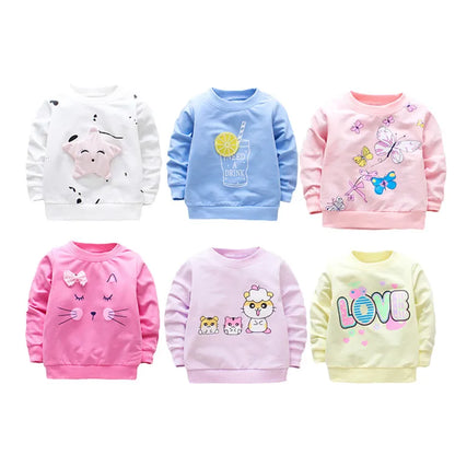 6-24M Newborn T-shirts For Girls Boys Autumn Spring Toddler's Clothing Cotton Kids T shirt Long Sleeves Baby Clothes Top Outfits