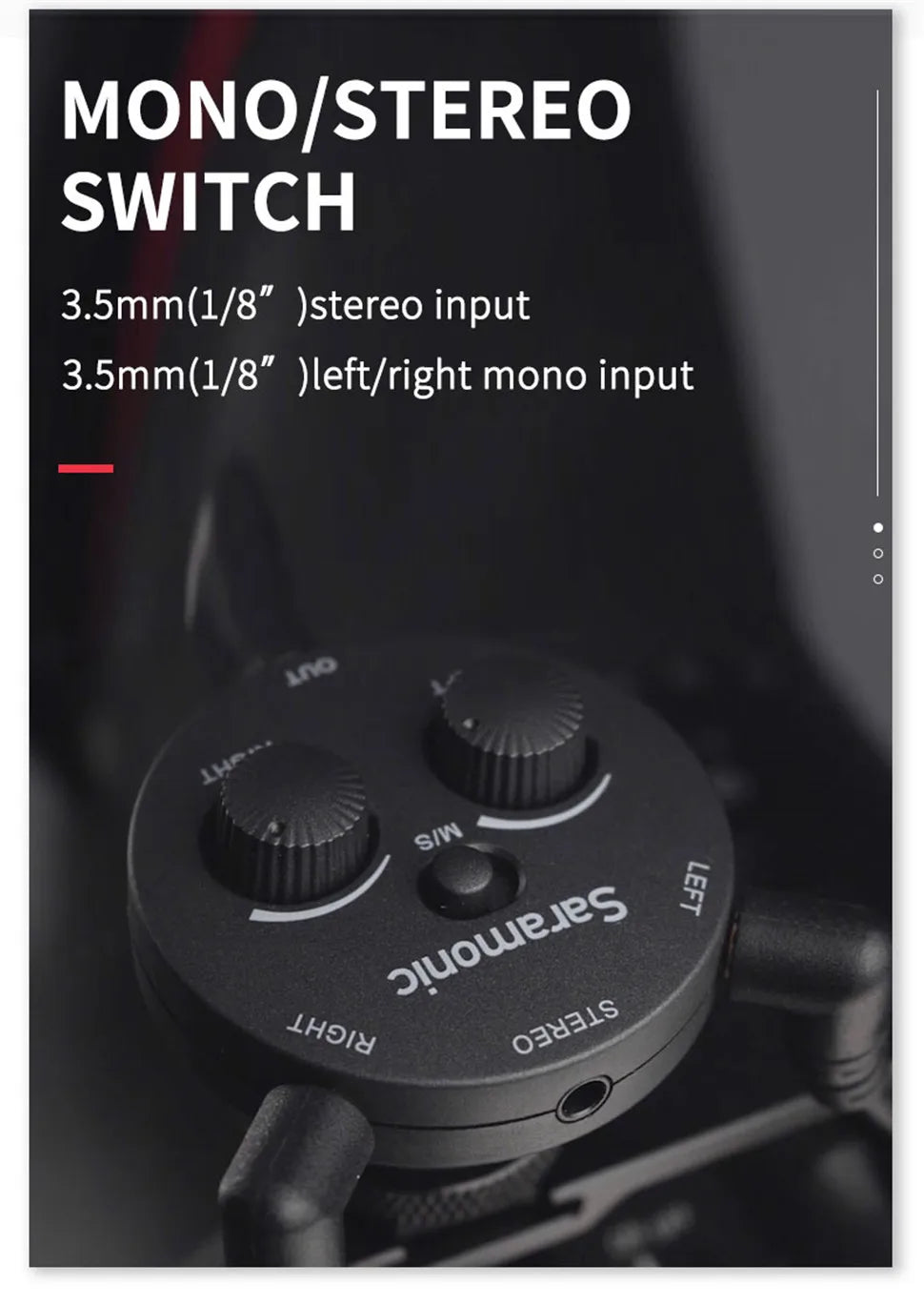 Saramonic AX1 Microphone Audio Adapter Mixer for DSLR Mirrorless Video Cameras Smartphones Recorders Laptops Youtube Streaming