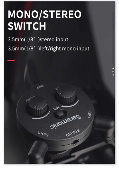 Saramonic AX1 Microphone Audio Adapter Mixer for DSLR Mirrorless Video Cameras Smartphones Recorders Laptops Youtube Streaming