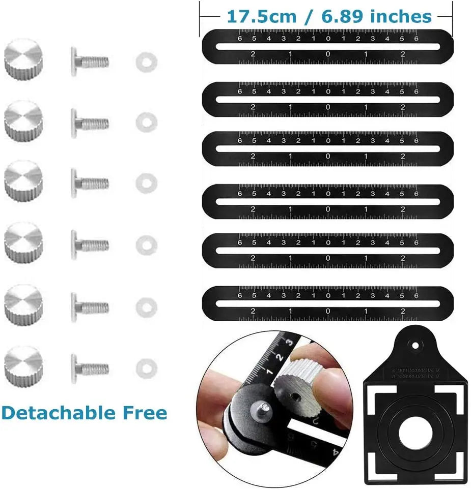 Multi Template 6-Sided Angle Measuring Ruler Folding Rulers Tool with Tile Positioning Aperture Ruler Woodworking Gauges Tool