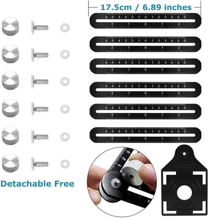 Multi Template 6-Sided Angle Measuring Ruler Folding Rulers Tool with Tile Positioning Aperture Ruler Woodworking Gauges Tool