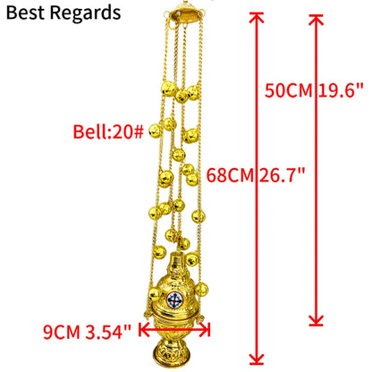 Best Regards 2021 Orthodox Incense Burner Church Decoration Orthodox Goods Church Mass Liturgical Censer Articles cruz pectoral