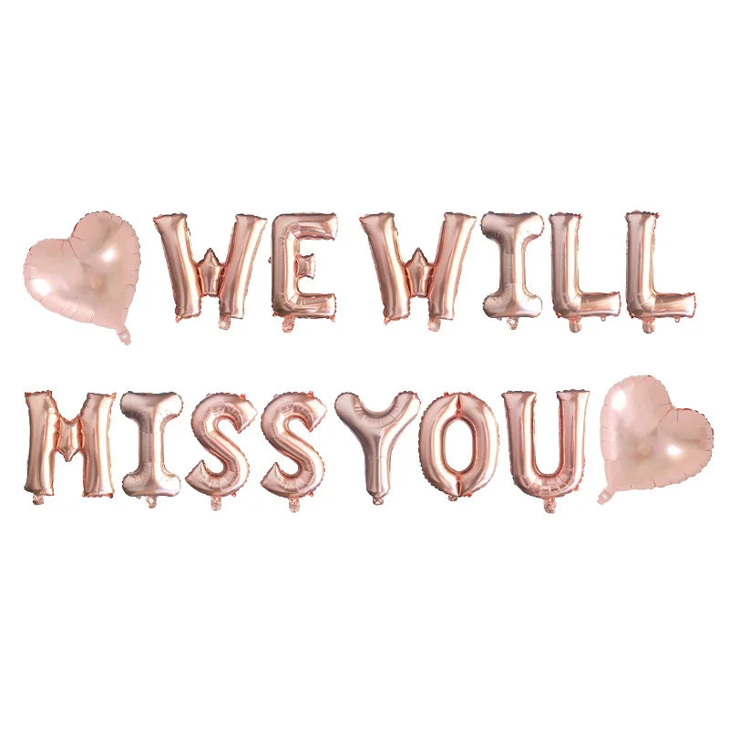 16inch We Will Miss You Balloon Banner Farewell Party Supplies Going Away Party Retirement Party Office Work Party Decoration