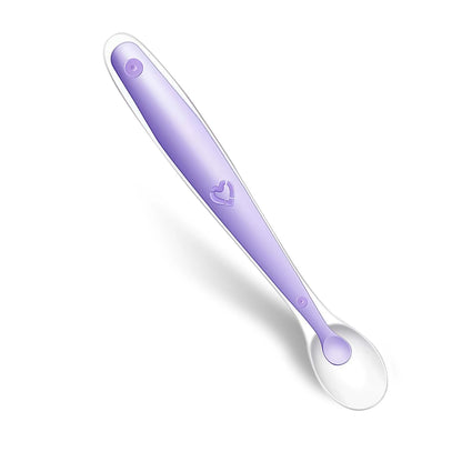 Soft Silicone Baby Feeding Spoon Candy Color Temperature Sensing Spoon Children Food Baby Spoons Feeding Dishes Feeder Flatware