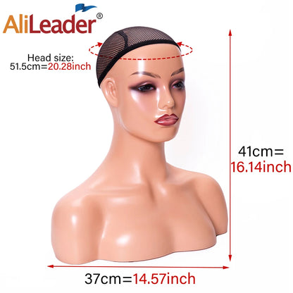 Mannequin Head Without Shoulders Female Head Model Manikin Mannequin Wig Scarf Glasses Hat Cap Display Wig Stand Head Doll Head