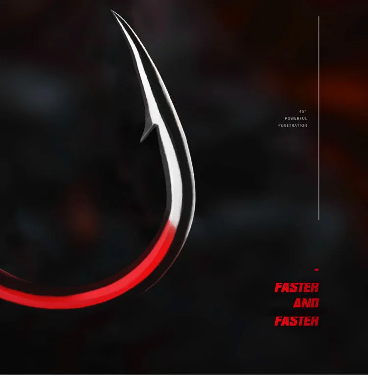 Fishing Overturned Hook 45 Degree Inclined Hole Through Traditional Barbed Hooks Red Worm Jig Head Lot 10 Pieces Sale