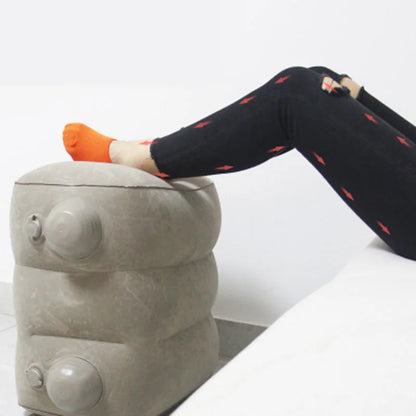 Inflatable Travel Pillow Foot Rest Kids Car Airplane Sleeping Bed Leg Support Height Adjustable Footrest Pillow for Long Trips