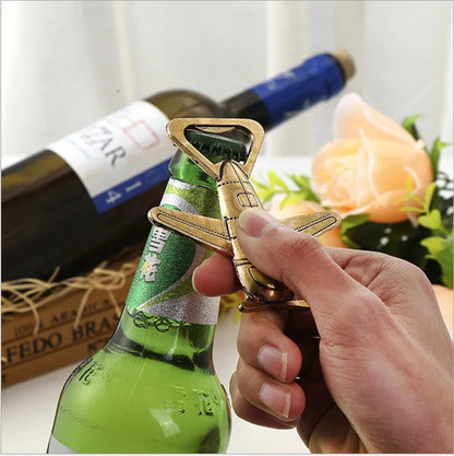 Bottle Opener Keychain Antique Air Plane Beer Jar Openers Retro Airplane Metal Corkscrew Wedding Favors Party Gifts