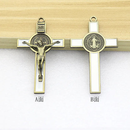 Catholic Church Of Christ Jesus Church Icon Saint Benedict Cross Necklace Car Bag Keychain Jewelry Pendant
