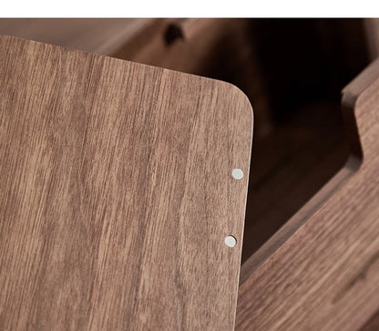 Cable Organizer Management Black Walnut Wood Storage Box Dustproof Junction Box Desktop Clip Holder For TV Box Organizer Shelf