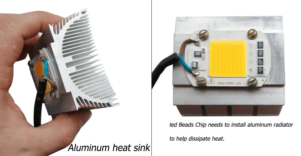 COB LED Lamp Chip AC 220V LED Bulb 10W 20W 30W 50W IP65 High Power Smart IC DIY Flood light Bulb Spotlight Outdoor Chip Lamp